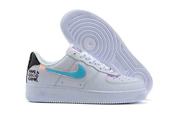 Women's Air Force 1 Low Top White/Aqua Shoes 097