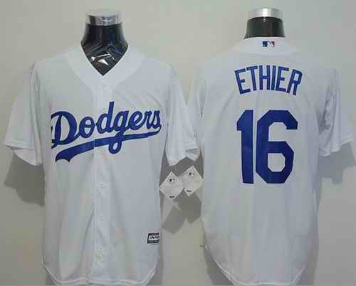 Dodgers #16 Andre Ethier White New Cool Base Stitched MLB Jersey