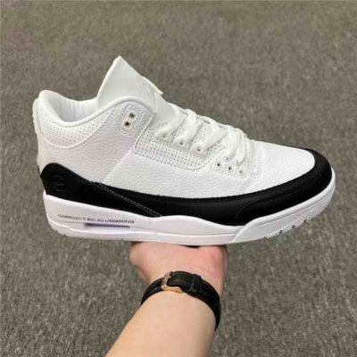 Women's Running weapon Air Jordan 3 White/Black shoes 0043