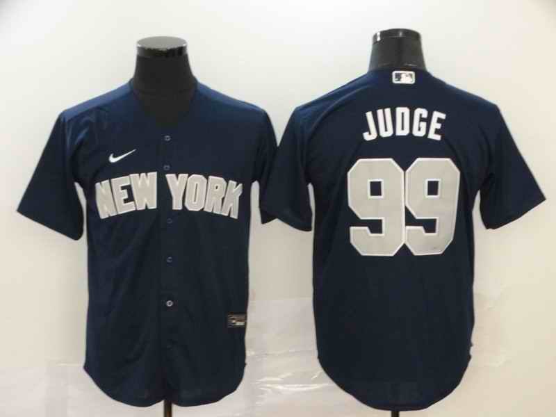 Men's New York Yankees #99 Aaron Judge Navy Cool Base Stitched MLB Jersey