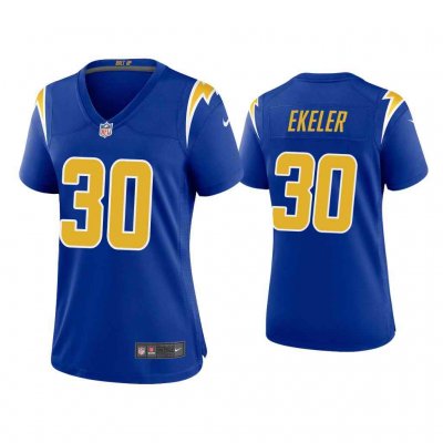 Women's Los Angeles Chargers #30 Austin Ekeler New Royal Vapor Untouchable Limited Stitched Jersey