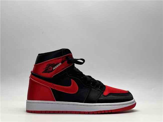 Women's Running Weapon Air Jordan 1 Black/Red Shoes 0173