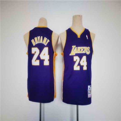 Youth Los Angeles Lakers #24 Kobe Bryant Purple Stitched Basketball Jersey