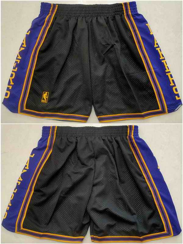 Men's Los Angeles Lakers Black Shorts (Run Small)