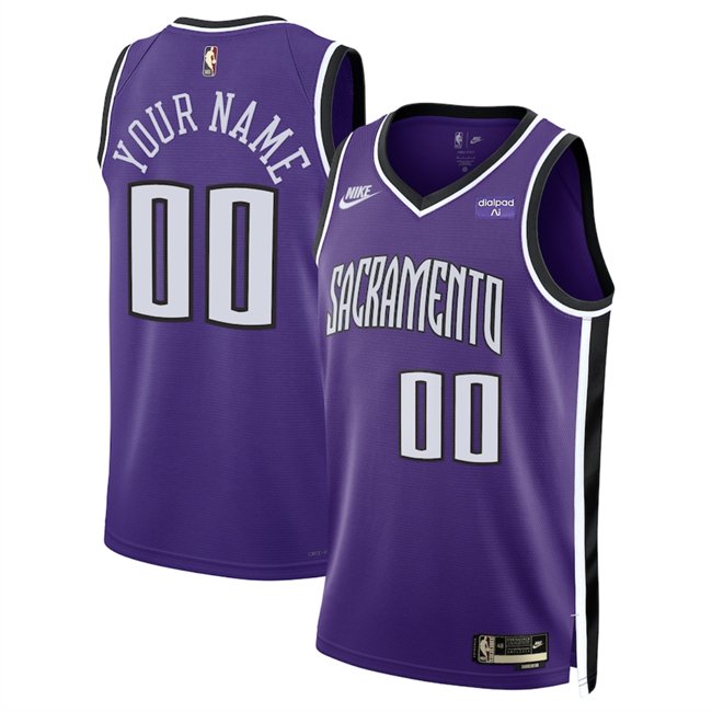 Men's Sacramento Kings Active Player Custom Purple 2024/25 Classic Edition Stitched Basketball Jersey