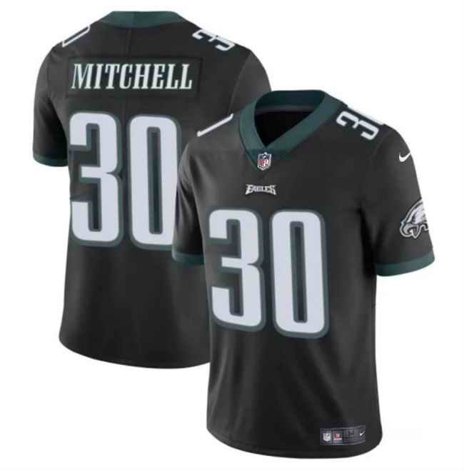 Youth Philadelphia Eagles #30 Quinyon Mitchell Black 2024 Draft  Vapor Untouchable Limited Stitched Football Jersey