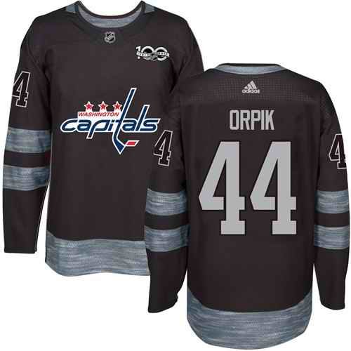 Capitals #44 Brooks Orpik Black 1917-2017 100th Anniversary Stitched NHL Jersey