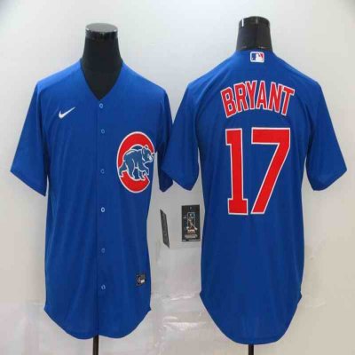 Men's Chicago Cubs #17 Kris Bryant Royal Cool Base Stitched MLB Jersey