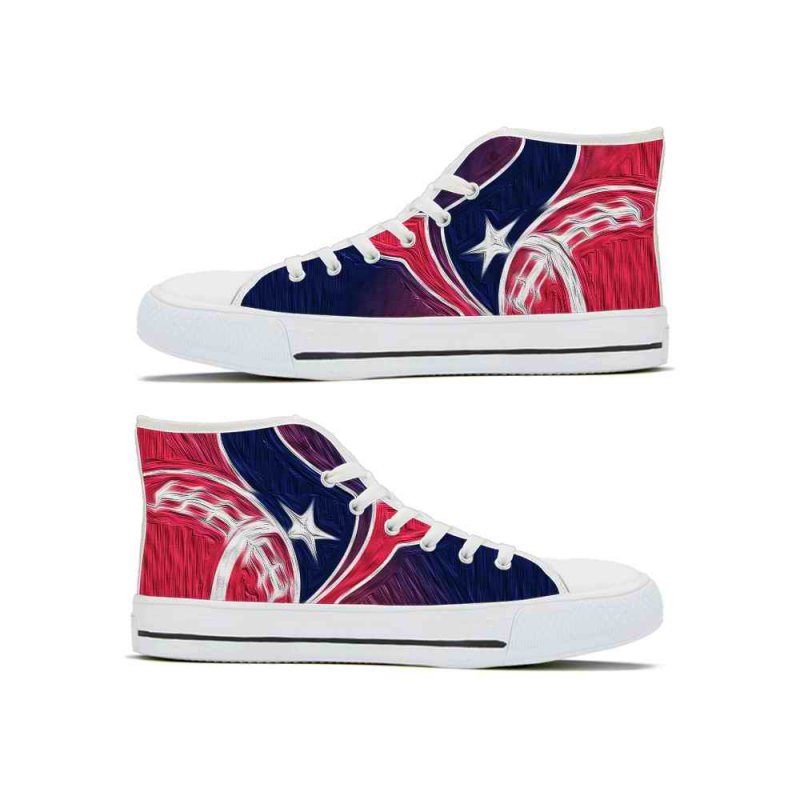 Men's Houston Texans High Top Canvas Sneakers 001