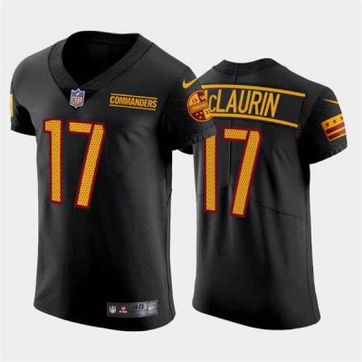 Men's Washington Commanders #17 Terry McLaurin Black Elite Stitched Jersey