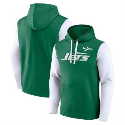 Men's New York Jets Green/White Fleece Pullover Hoodie