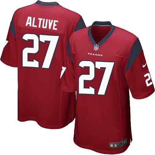 Nike Texans #27 Jose Altuve Red Alternate Youth Stitched NFL Elite Jersey