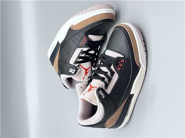 Men's Running weapon Air Jordan 3 Black/Brown Shoes 055