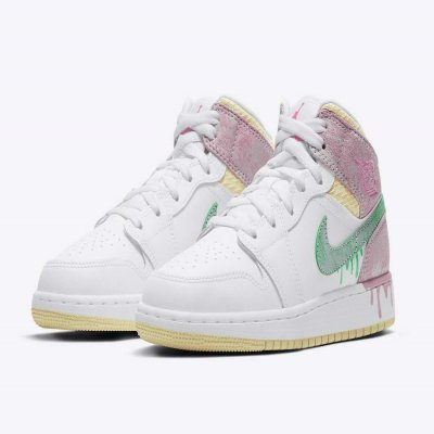 Women's Running weapon Air Jordan 1 Paint Drip  DD1666-100 Shoes 079