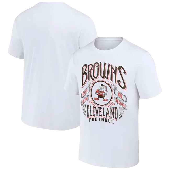 Men's Cleveland Browns White x Darius Rucker Collection Vintage Football T-Shirt