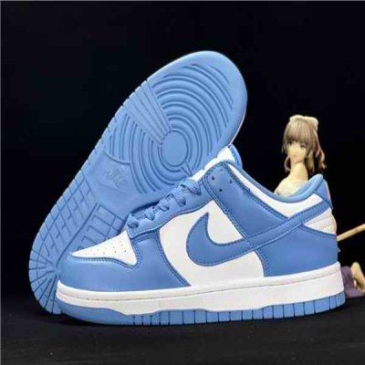 Men's Dunk Low SB White/Blue Shoes 0134