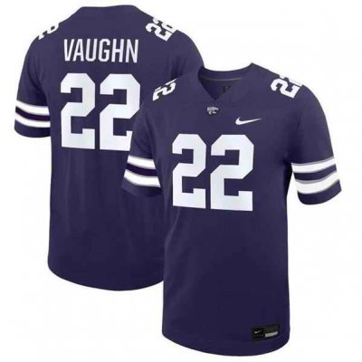 Men's Kansas State Wildcats #22 Deuce Vaughn Purple Vapor Stitched  Jersey