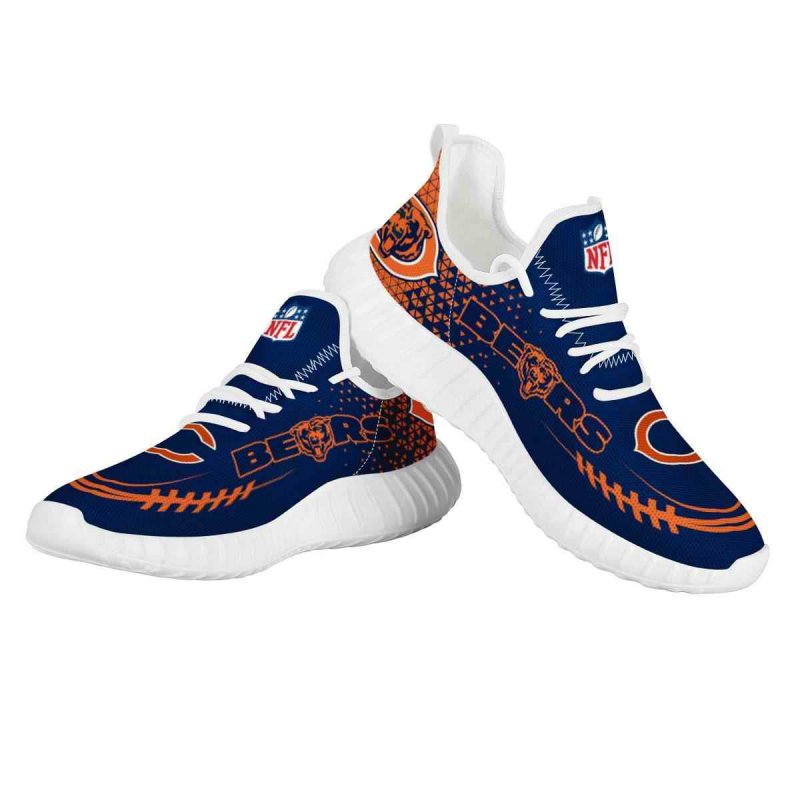 Women's Chicago Bears Mesh Knit Sneakers/Shoes 012