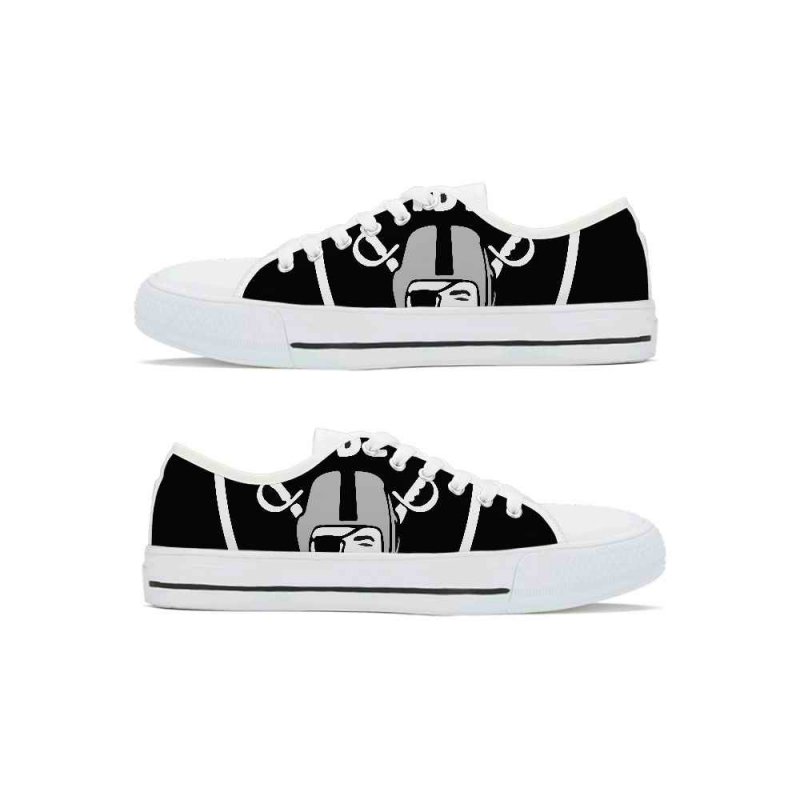 Men's Las Vegas Raiders Low Top Canvas Sneakers 002