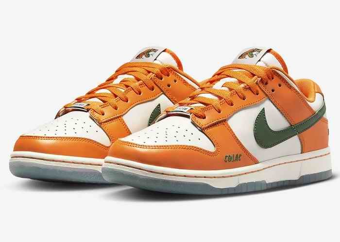 Men's Dunk Low White Orange Shoes 0256