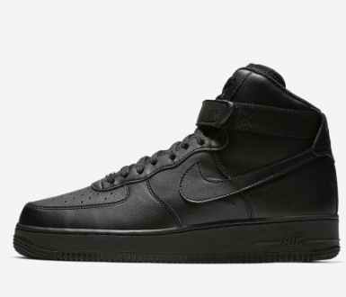 Men's Air Force 1 High Triple Black Shoes 0293