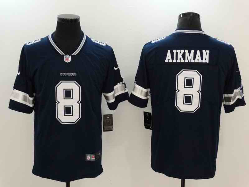 Men's Dallas Cowboys #8 Troy Aikman Navy Vapor Untouchable Player Limited Jersey