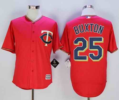 Twins #25 Byron Buxton Red New Cool Base Stitched MLB Jersey