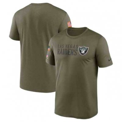 Men's Las Vegas Raiders Olive 2022 Salute to Service Legend Team T-Shirt