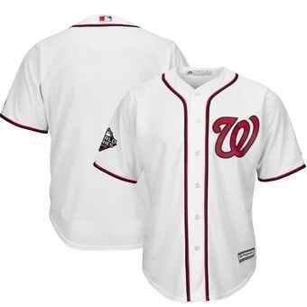 Men's Washington Nationals Majestic White 2019 World Series Bound Cool Base Stitched MLB Jersey