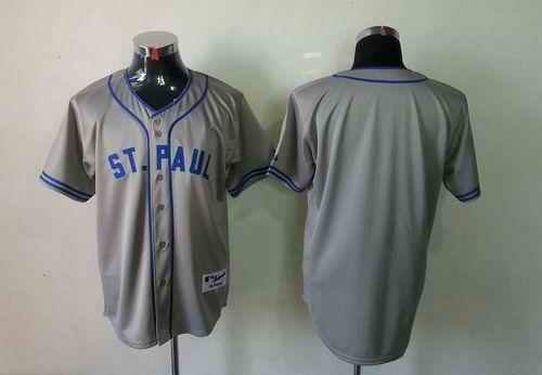 Twins Blank Grey 1948 St. Paul Saints Turn Back The Clock Stitched MLB Jersey