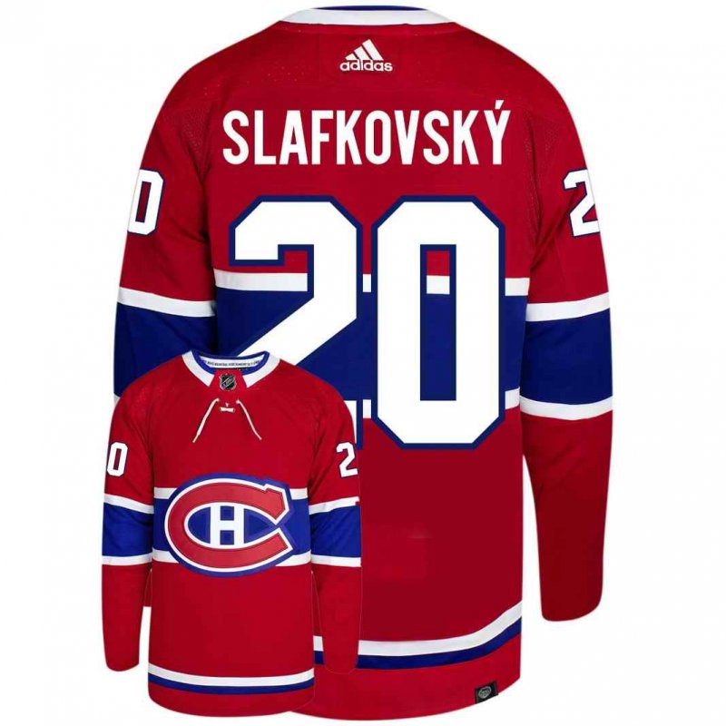 Men's Montreal Canadiens #20 Juraj Slafkovsky Red Stitched Jersey