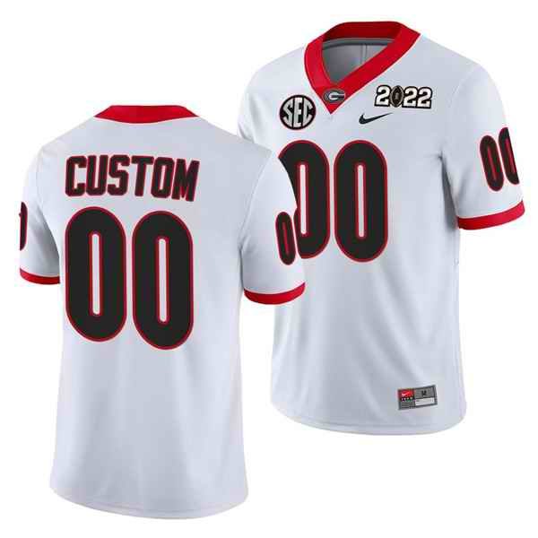 Men's Georgia Bulldogs ACTIVE PLAYER Custom 2022 Patch White College Football Stitched Jersey