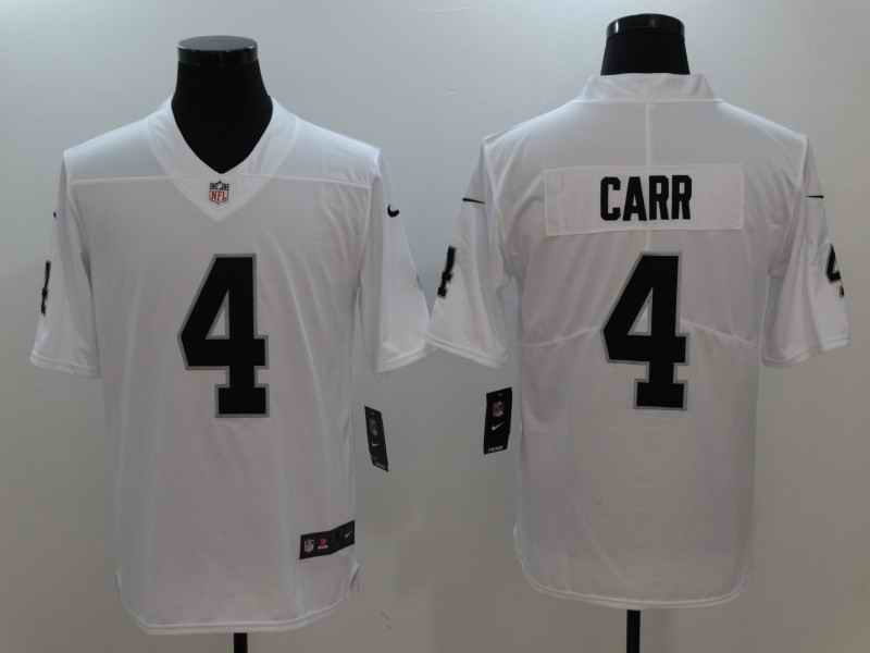 Men's Oakland Raiders #4 Derek Carr Nike White Vapor Untouchable Limited Stitched NFL Jersey