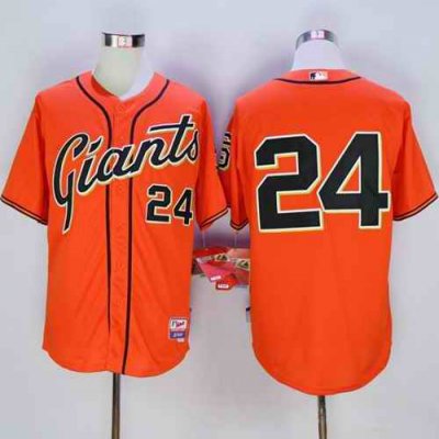 Giants #24 Willie Mays Orange Cool Base Stitched MLB Jersey