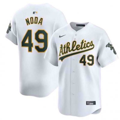 Men's Oakland Athletics #49 Ryan Noda White Home Limited  Stitched Jersey