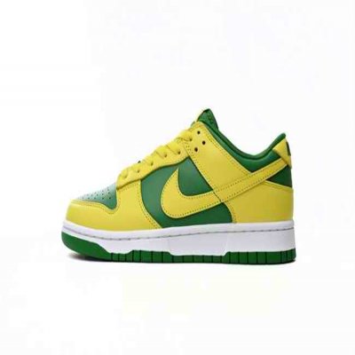 Men's Dunk Low Green/Gold Shoes 0397