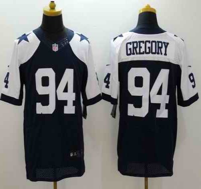 Nike Cowboys #94 Randy Gregory Navy Blue Thanksgiving Throwback Men's Stitched NFL Elite Jersey