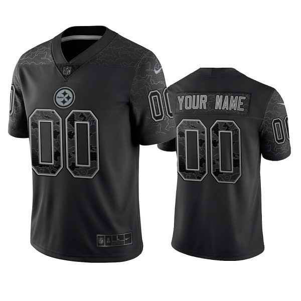 Men's Pittsburgh Steelers Active Player Custom Reflective Limited Stitched Jersey