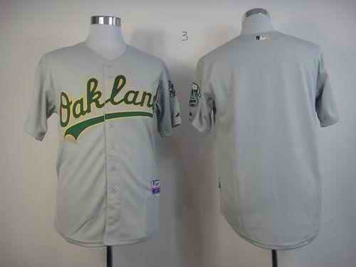 Athletics Blank Grey Cool Base Stitched MLB Jersey