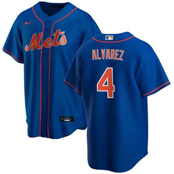 Men's New York Mets #4 Francisco 'lvarez Royal Cool Base Stitched Baseball Jersey