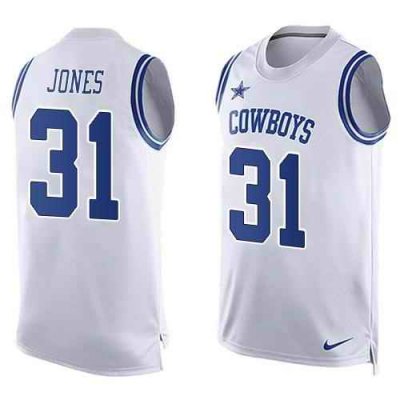 Nike Cowboys #31 Byron Jones White Men's Stitched NFL Limited Tank Top Jersey