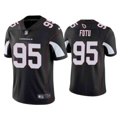 Men's Arizona Cardinals #95 Leki Fotu Black Vapor Untouchable Limited Stitched Jersey