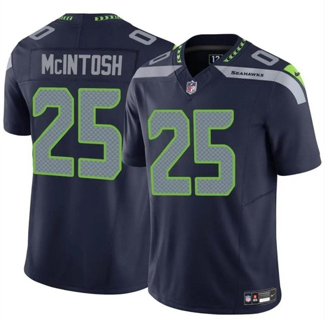 Youth Seattle Seahawks #25 Kenny McIntosh Navy 2024 F.U.S.E Vapor Limited Stitched Football Jersey