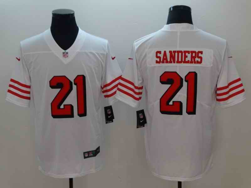 Men's NFL San Francisco 49ers #21 Deion Sanders White Untouchable Limited Stitched Jersey