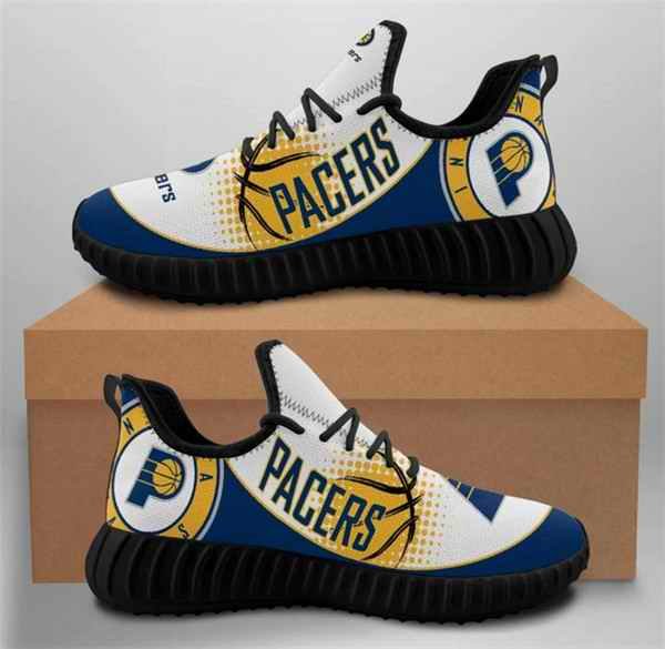 Men's Indiana Pacers Mesh Knit Sneakers/Shoes 002