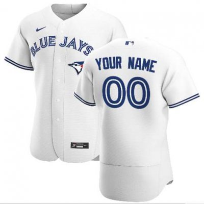 Men's Toronto Blue Jays White Customized Stitched MLB Jersey