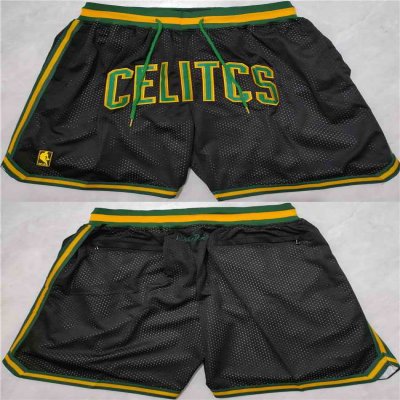 Men's Boston Celtics Black Shorts (Run Small)