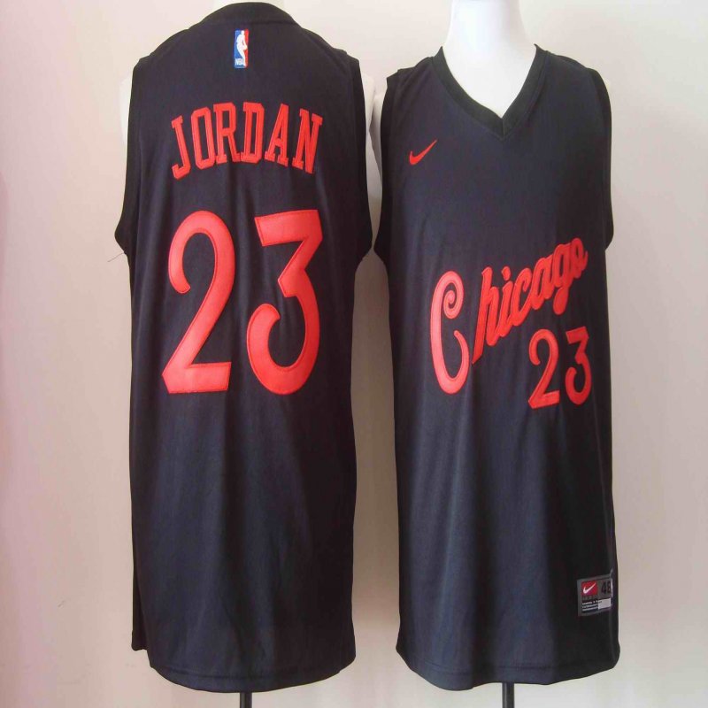 Men's Nike Chicago Bulls #23 Michael Jordan New Black Fashion Stitched NBA Jersey