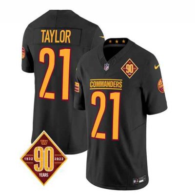 Men's Washington Commanders #21 Sean Taylor Black  2023 F.U.S.E. 90th Anniversary Vapor Limited Stitched Football Jersey