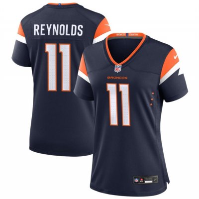 Women's Denver Broncos #11 Josh Reynolds Navy 2024 Alternate Stitched Jersey(Run Small)